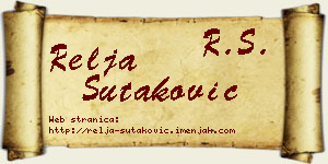 Relja Šutaković vizit kartica